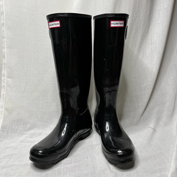 Hunter Shoes - Hunter Black Original High Gloss Waterproof Rain Boot 9M/10F